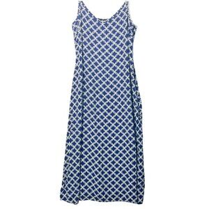 Saint‎ Sofia Midi Dress Sleeveless Geometric Print Casual Blue Size 8